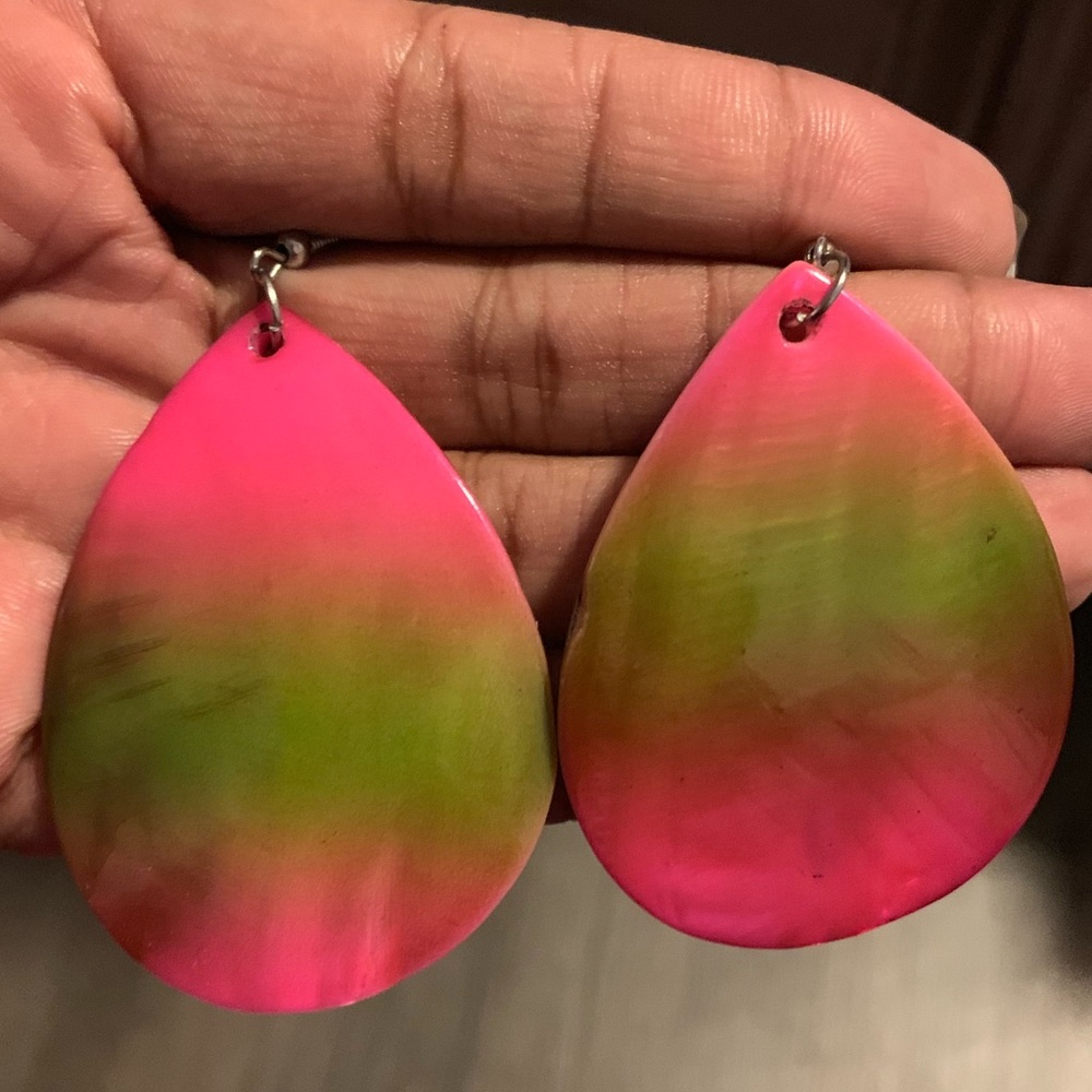 ***Last Chance*** Pink and Green Earrings
